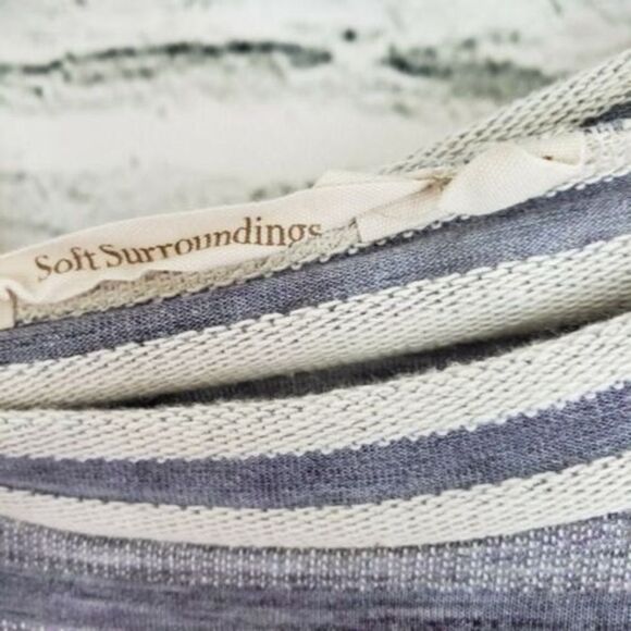 Sundance 3/4 Sleeve Cotton Striped Shirt Womens Petite Small PS - Picture 3 of 7